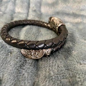 Braided Leather Wrap Bracelet